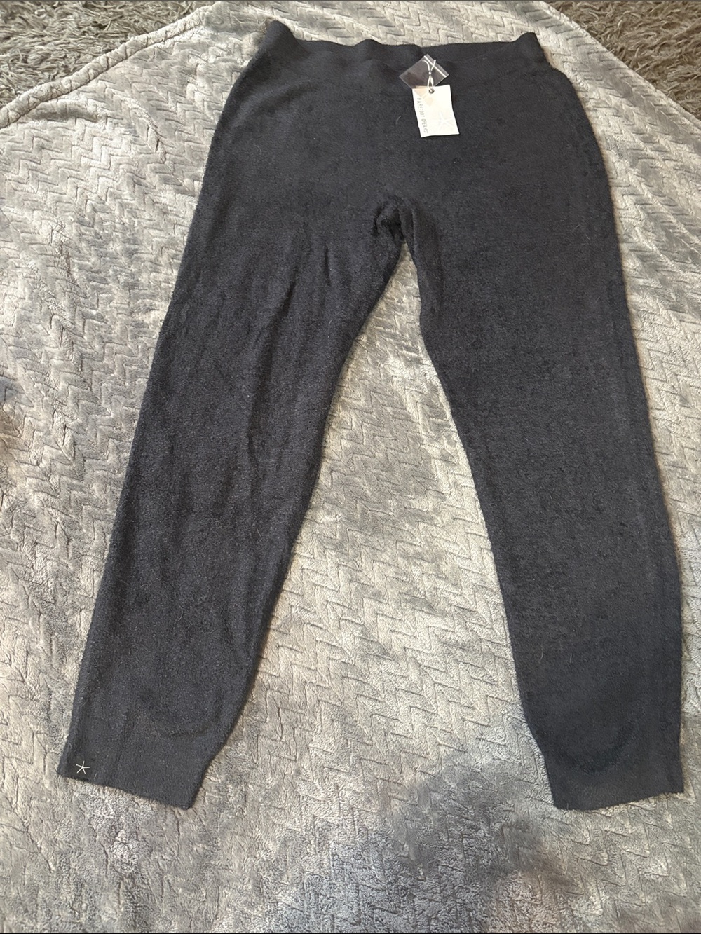 Cozy Black Knit Jogger Pants barefoot dreams
